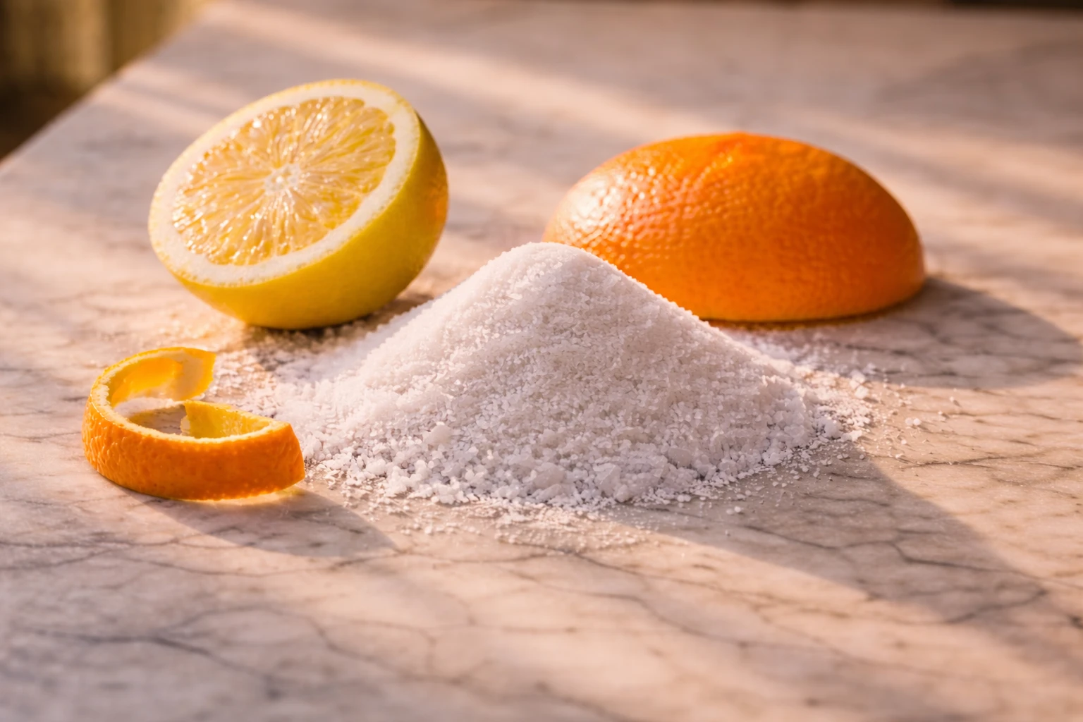 Citrus fruit representing citric acid