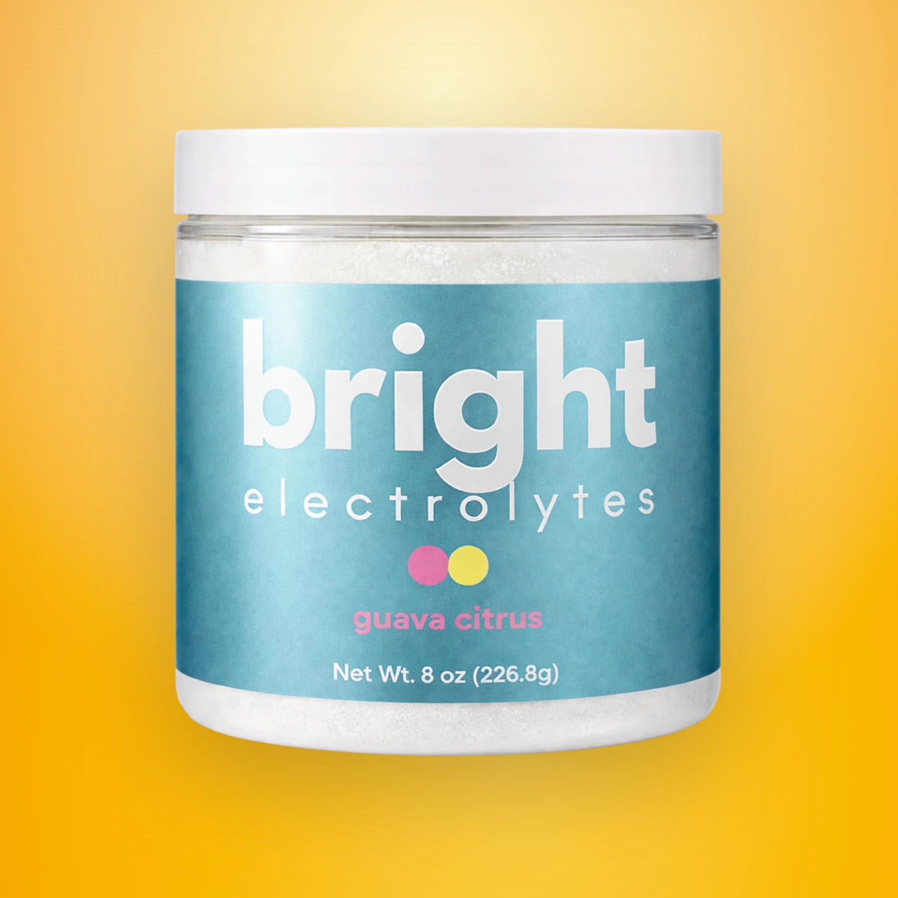 Bright Electrolytes Guava Citrus electrolyte powder jar