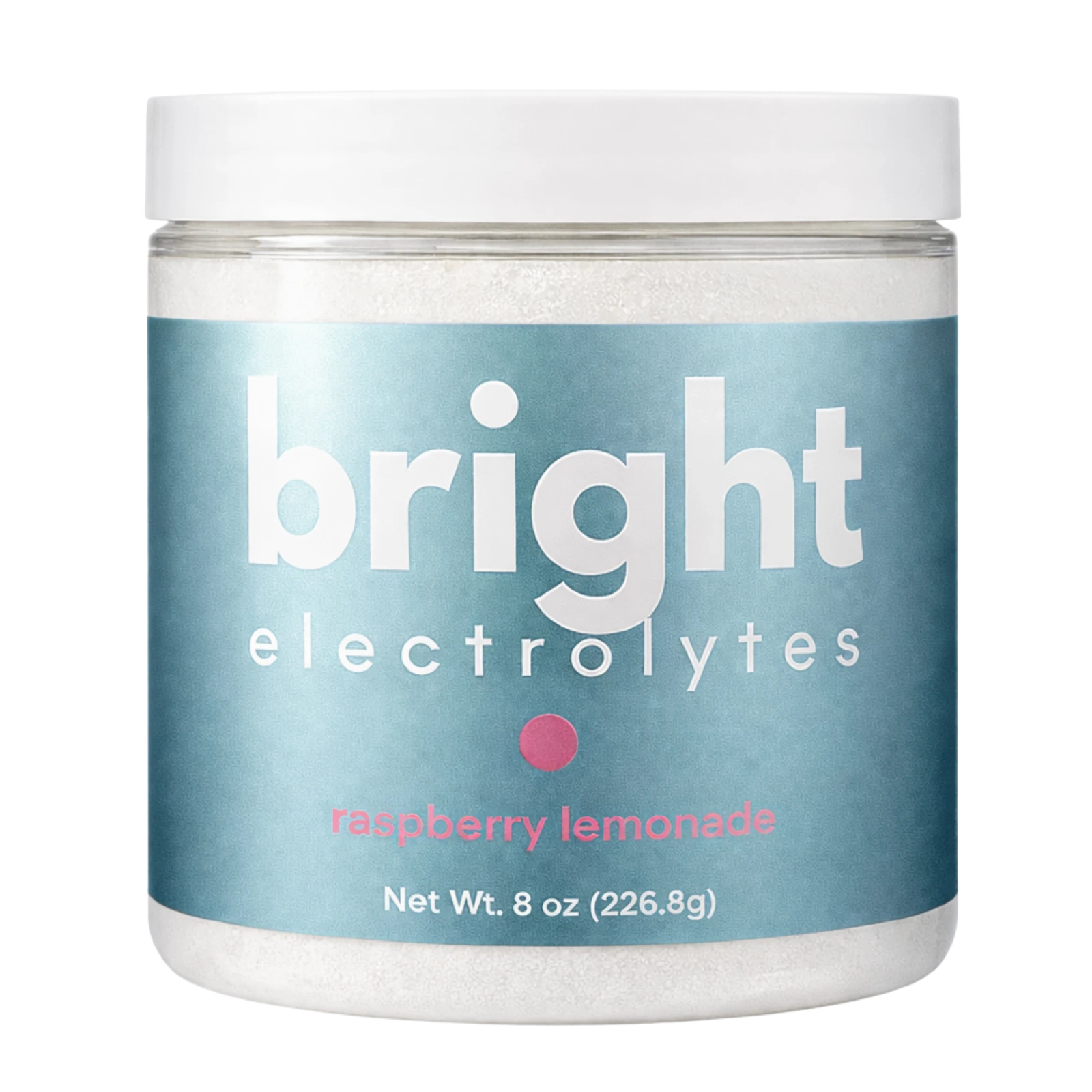 Bright Electrolytes Raspberry Lemonade electrolyte powder jar